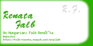 renata falb business card